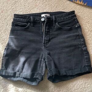 🖤 Lauren Conrad Black Denim High Rise Shorts Pre-Worn Size 4 Material